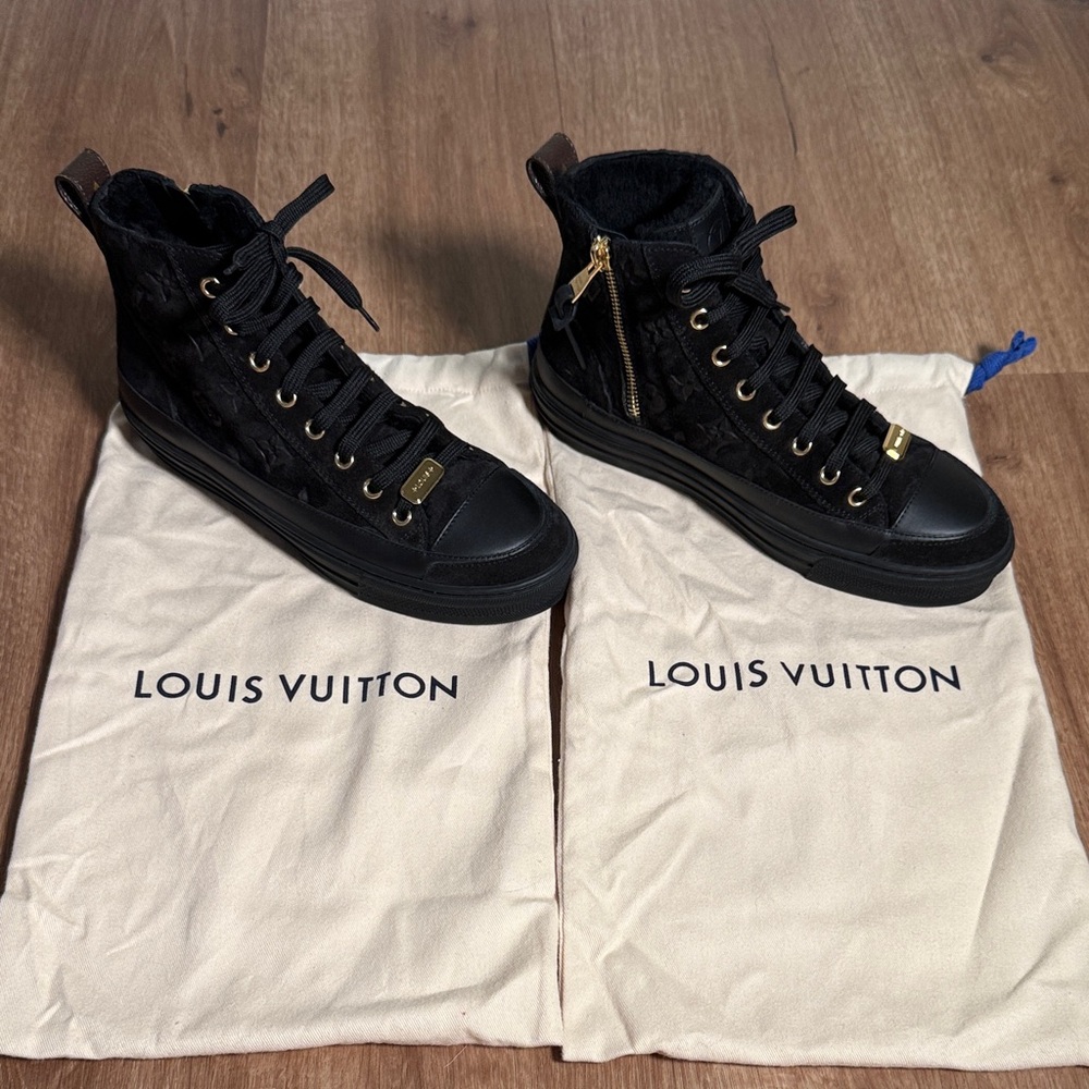 Louis Vuitton Black Hightop Sneakers